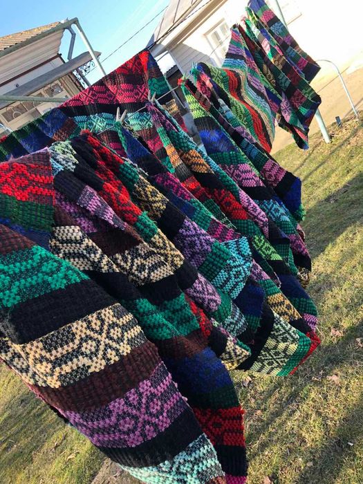 Домоткана шерстяна коврова доріжка (налавник)