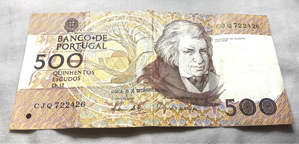 Nota de 500 escudos “1994” Mouzinho da Silveira
