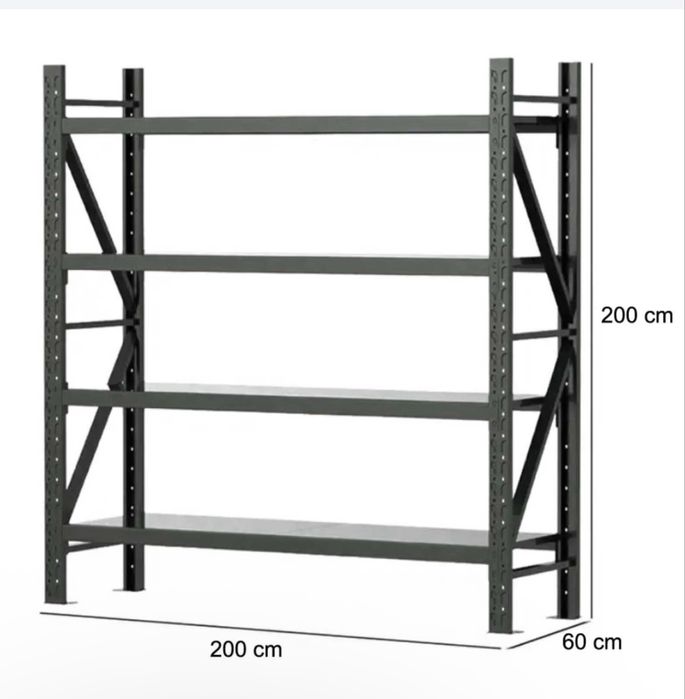 Regał magazynowy 200cm x 60cm x 200cm