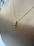 Wisiorek Szafir I Diamenty 0.30 Ct