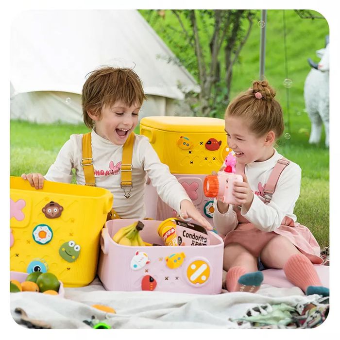 Pudełko pojemnik na zabawki 19L żółte