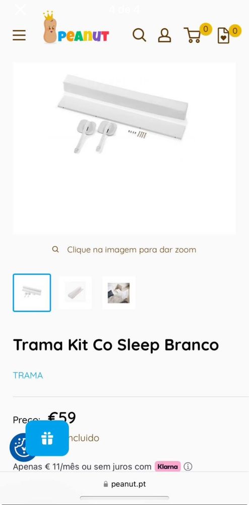 Berco trama + colchao + kit co sleep branco da trama