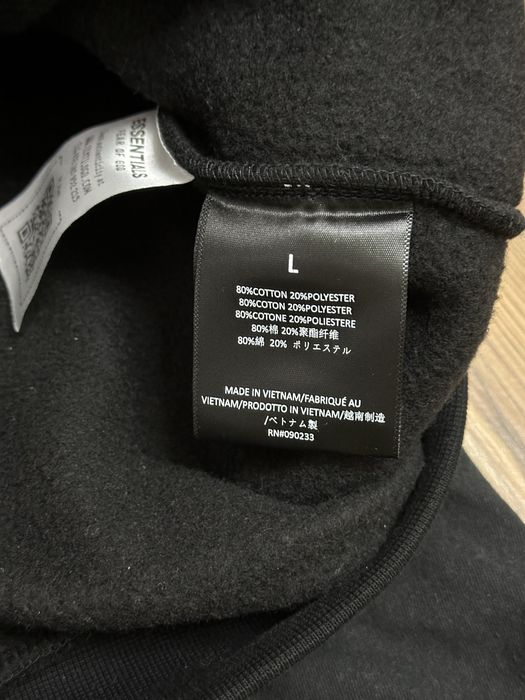 Fear of God Essentials Fleece Crewneck 'Black' FW24 | Certilogo