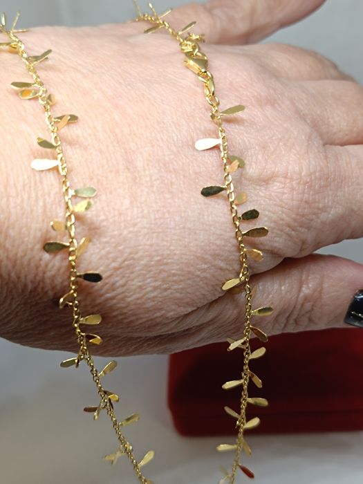 Złoty łańcuszek Finezyjny dł 45-47cm, złoto próby 585