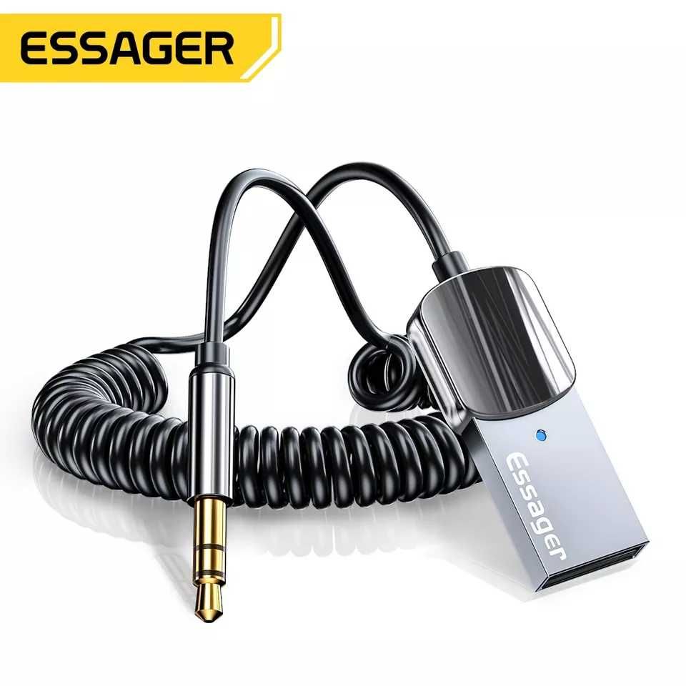 Блютуз для автомобиля Essager Bluetooth + AUX 3.5 мм