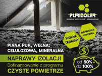 Ocieplenia poddaszy docieplenia- wdmuchiwanie celulozy wełny piana PUR