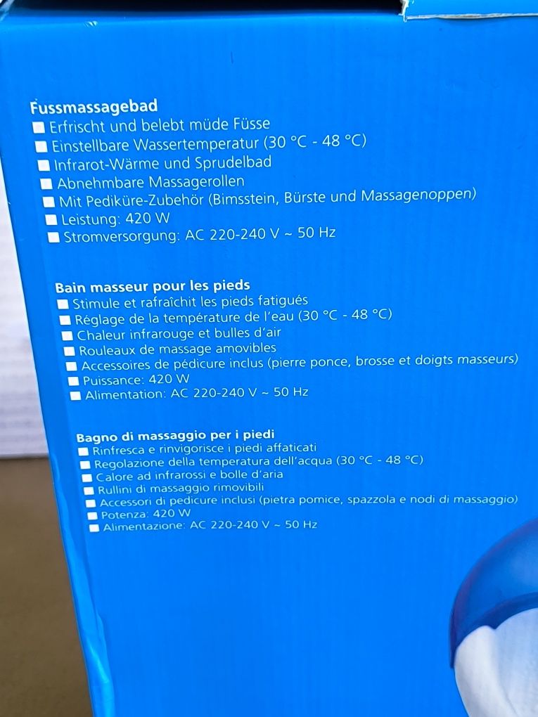 Aparelho massajador/hidromassagem de Pés