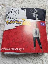 Piżama chłopięca pokemon na długi rękaw rozmiar 110/116