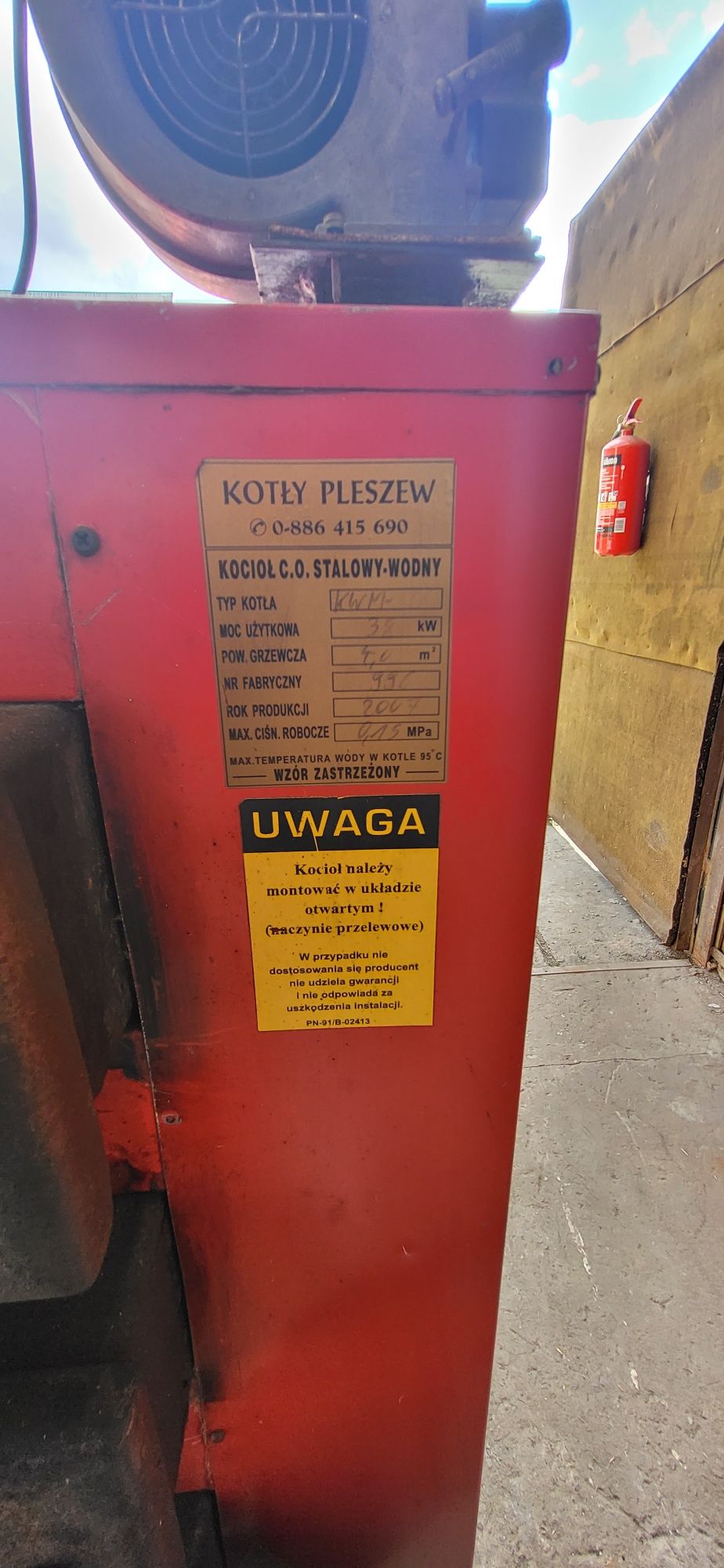 Cześci Pieca Kocioł zasypowy UNIWERSALNY 38kW