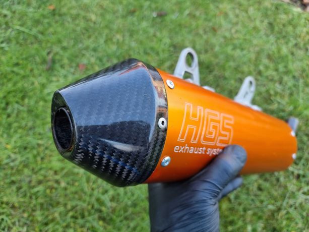 Wydech tłumik końcówka HGS do KTM SX 250 rok 19-22 orange carbon