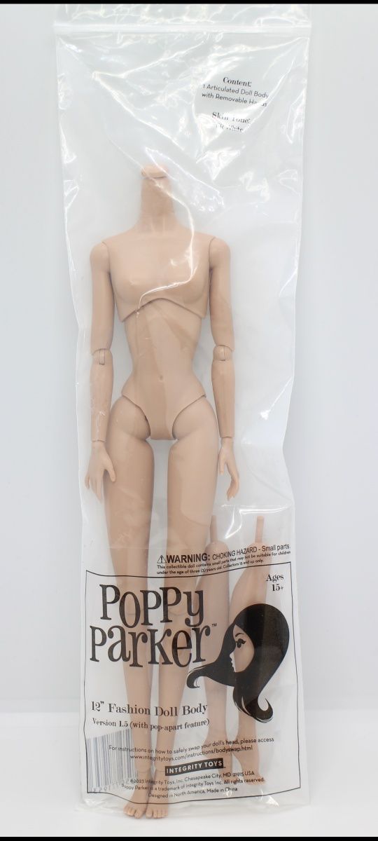 Тіло для коллекційної ляльки Poppy Parker 1.5 FR White