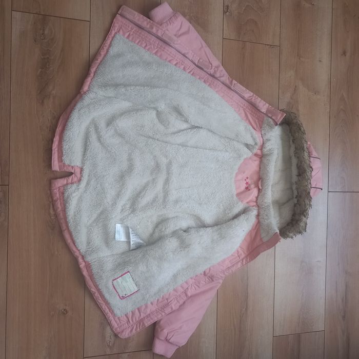 Kurtka kurteczka parka zimowa na zimę różowa dla dziewczynki 122