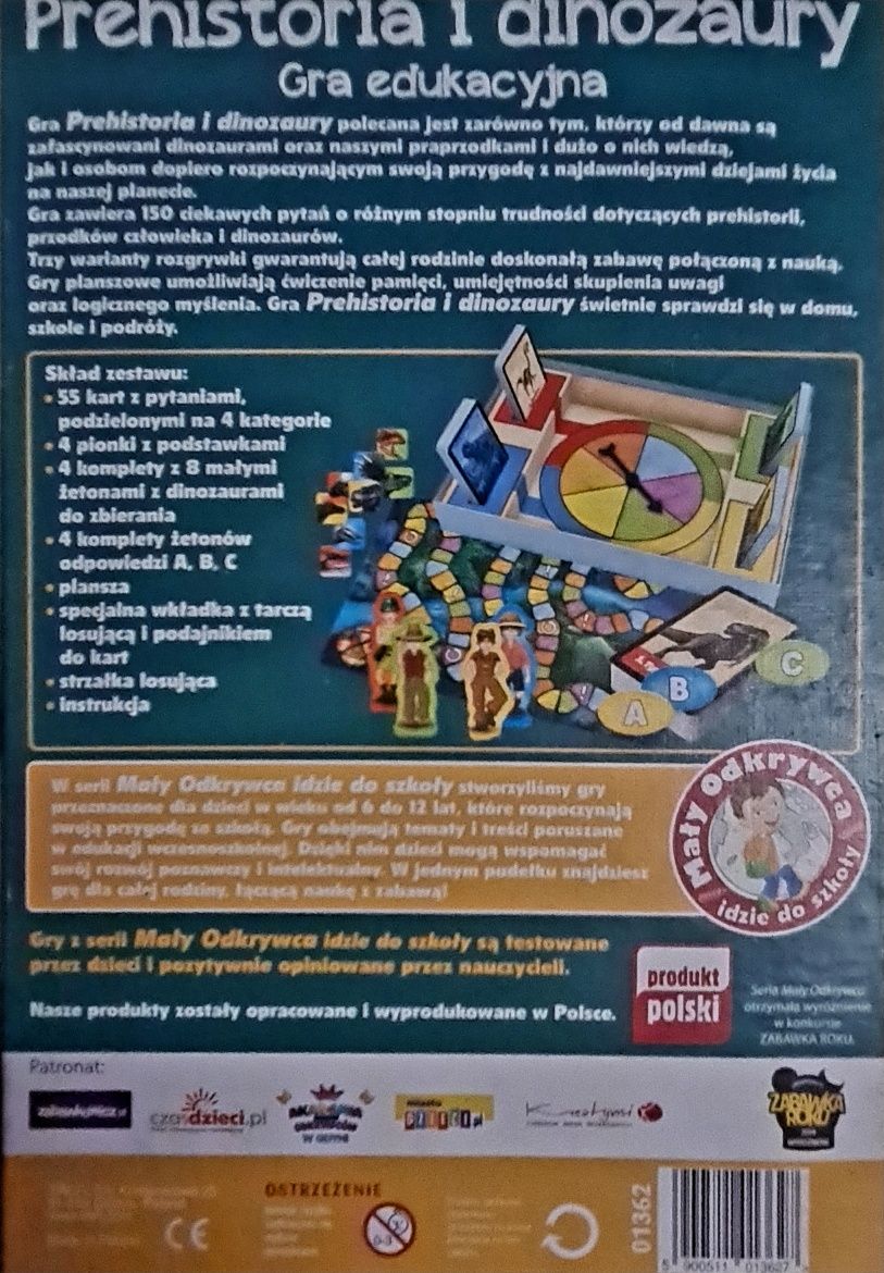 Gra "Prehistoria i dinozaury"