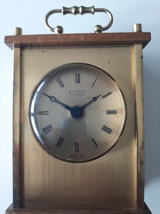 Zegar kominkowy Weimar Quartz – vintage, Made in GDR (NRD)