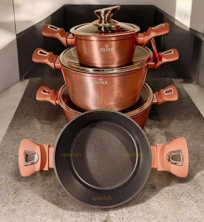 Zestaw Garnków ZILNER ZL-8517. Gaz, indukcja, halogen