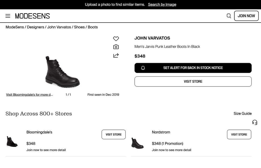 Чоловічі преміум черевики  John Varvatos