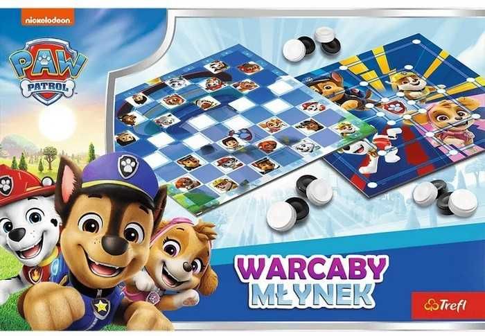 Gra planszowa Warcaby i Młynek, Paw Patrol 02798 Trefl