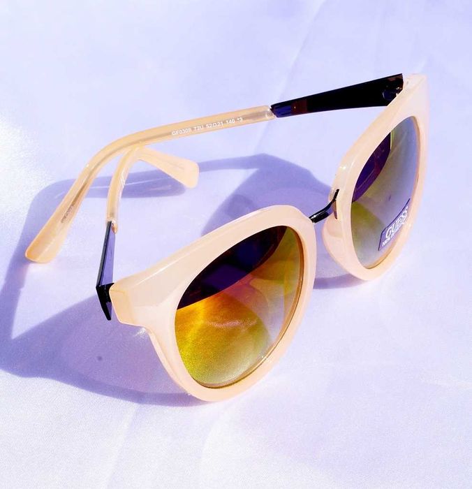 Okulary przeciwsłoneczne GUESS GF0309 72U sunglasses kocie cieliste