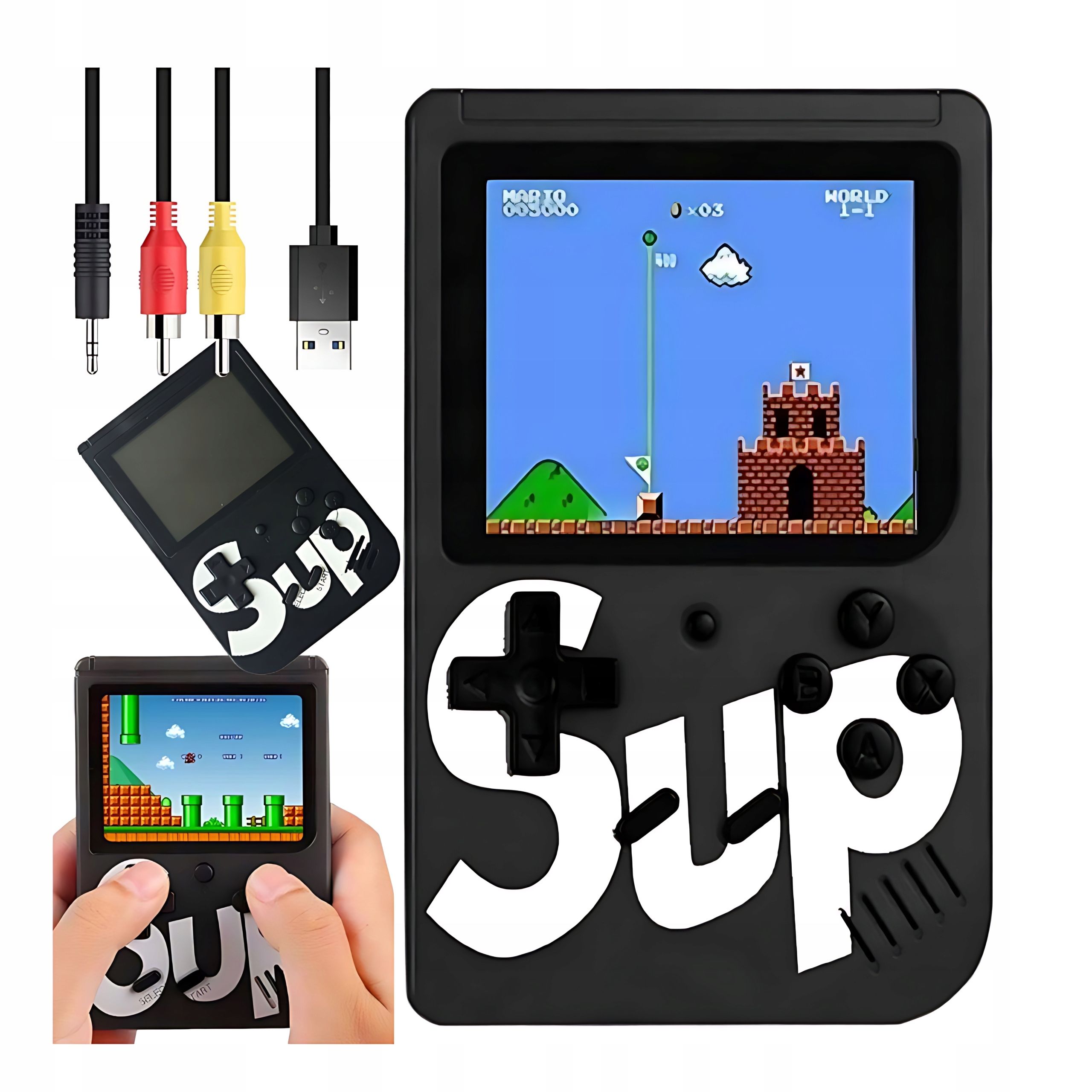 Konsola przenośna mini game boy gameboy retro klasyka 400 gier czarna