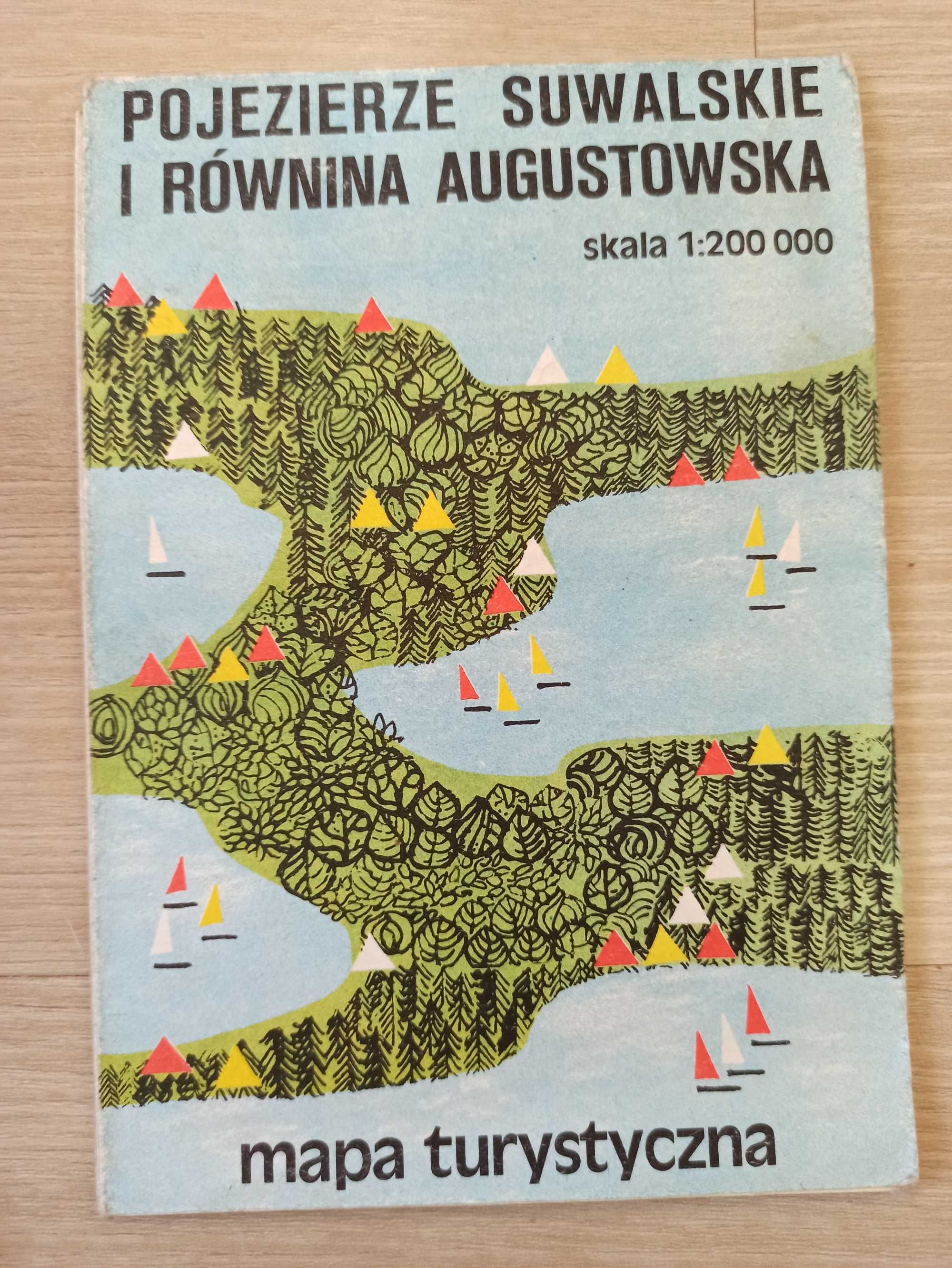 stara mapa pojezierze suwalskie i równina augustowska 1981