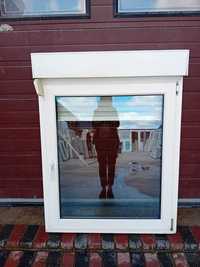 Okno jednoskrzydłowe z roletą zewntrzną 106x140 pcv plastikowe DOWÓZ