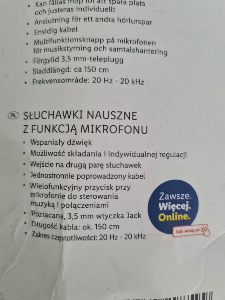 SILVERCREST® Słuchawki nauszne z mikrofonem czarne
Słuchawk
