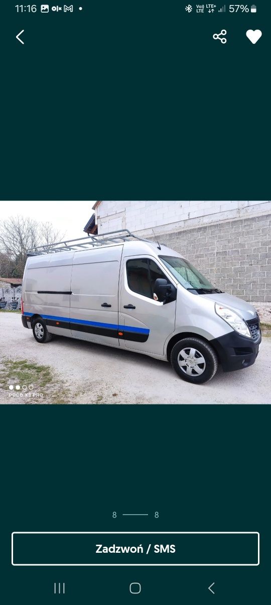Bagażnik dach Renault MASTER L3 Długi