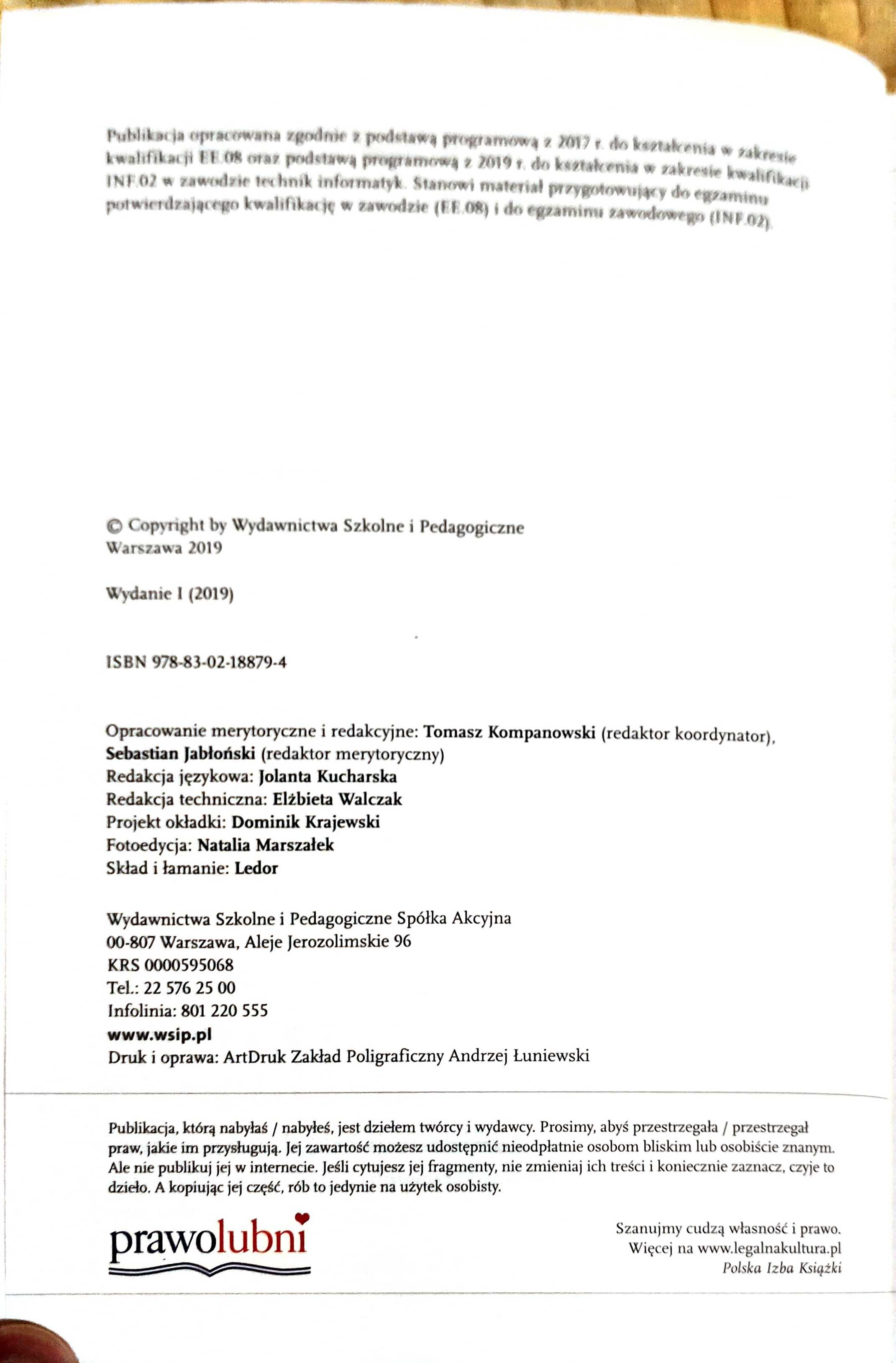 EE.08/INF.02 - Repetytorium i testy egzaminacyjne. Technik informatyk