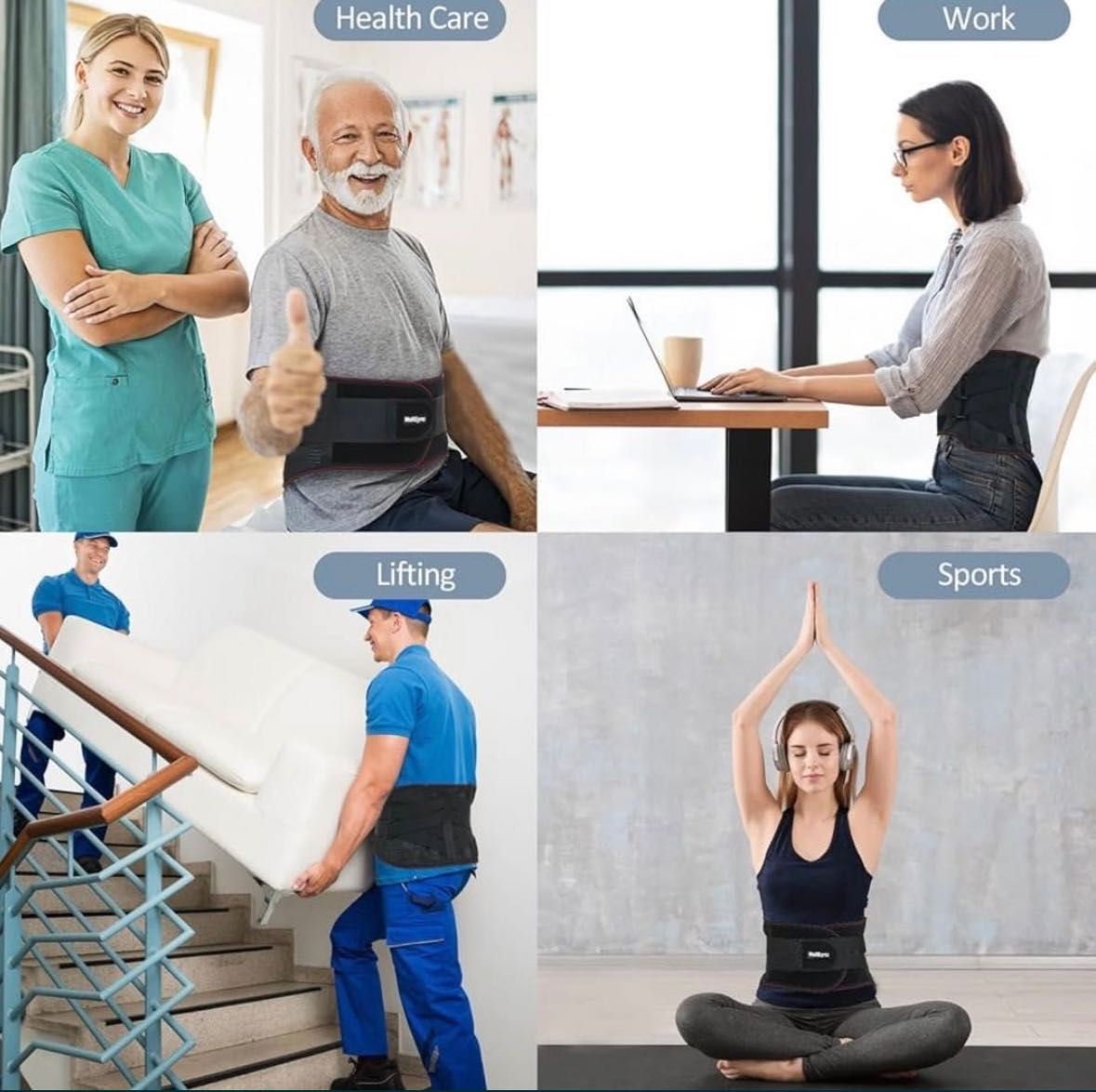 WellSync pas lędźwiowy wspomagający kręgosłup XL