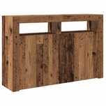 vidaXL Szafka z oświetleniem LED, stare drewno, 115,5x30x75 cm