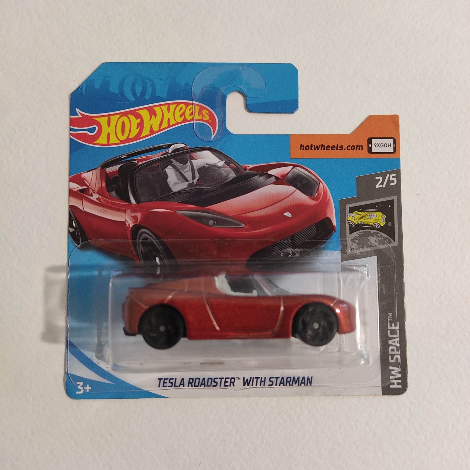 Коллекционная машинка Hot Wheels Tesla Roadster With Starman запечатан