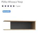 Półka wisząca szara