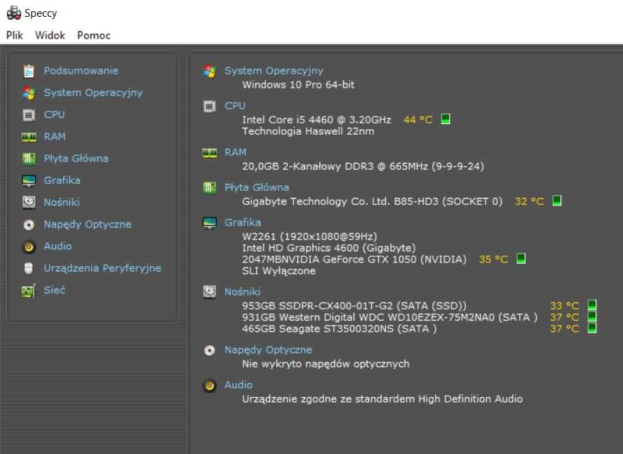 PC komputer do gier stacjonarny cały zestaw - dane na zdjęciach