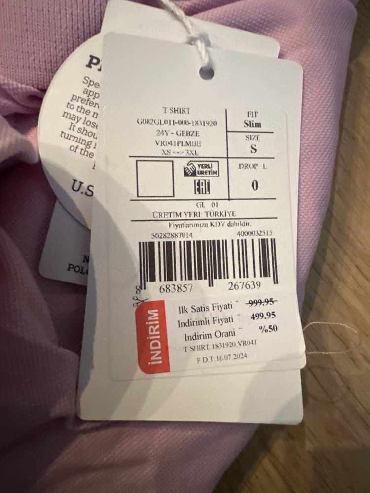 U.s.polo assn женская поло футболка, S