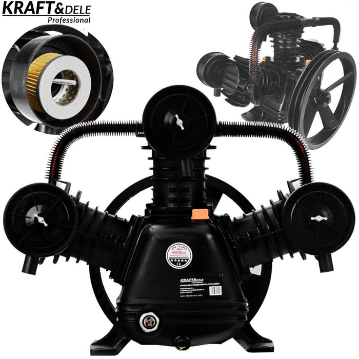 KRAFT&DELE Sprężarka Pompa Kompresor Olejowy 8Bar 3 Tłoki 7,5kw KD1407