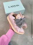 Кеди Lanvin Pink / кросівки Ланвін Рожевого кольору замша