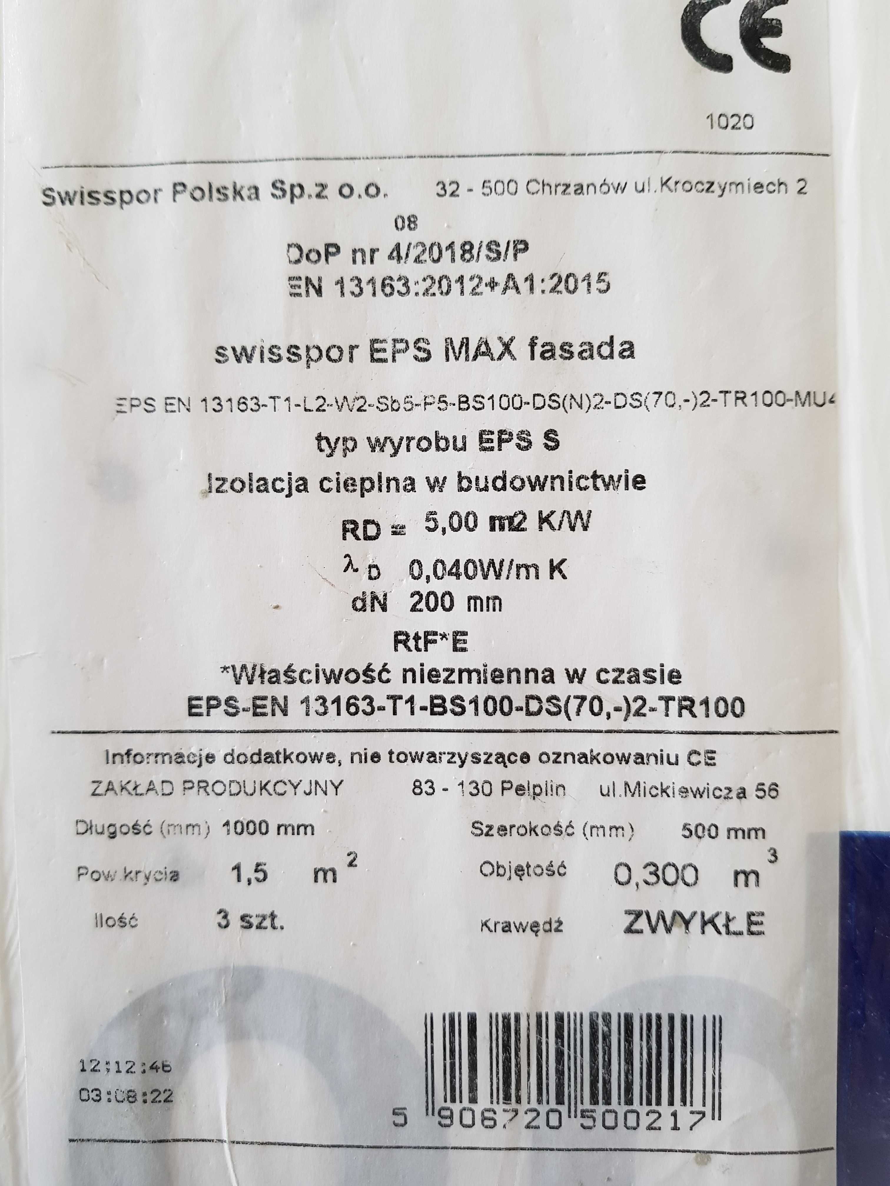 Styropian MAX FASADA eps 040 20cm