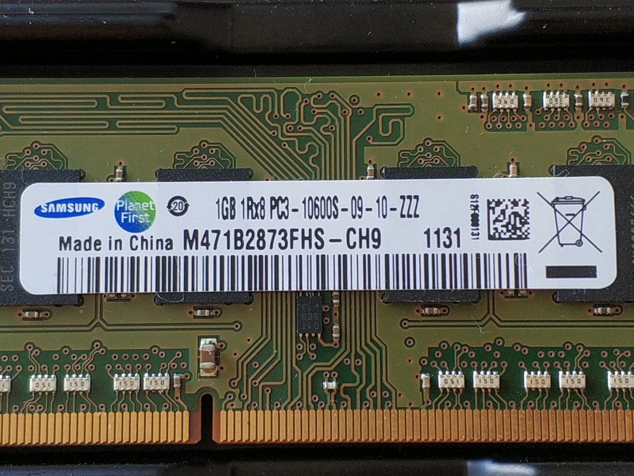 1GB SO-DIMM PC3 10600, DDR3-1333 Samsung