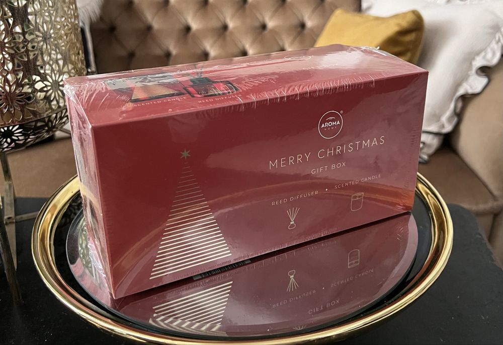 Aroma Home elegancki zestaw świeca świeczka zapachowa +dyfuzor