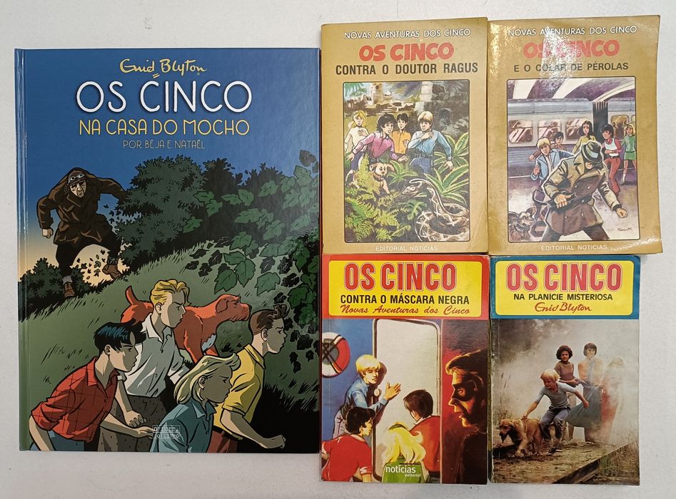 60 Livros de "Os Cinco" de Enid Blyton e O Pirata, em excelente estado