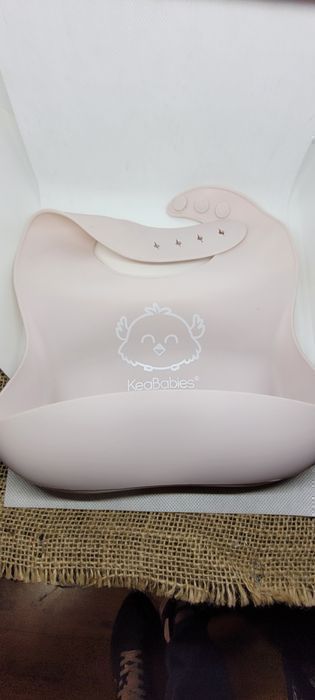Keababies 2-Pak Silikonowych Śliniaczków Dla Niemowląt Z Tacką