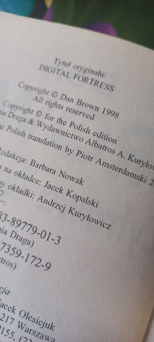 Dan Brown Cyfrowa Twierdzą i Zwodniczy Punkt