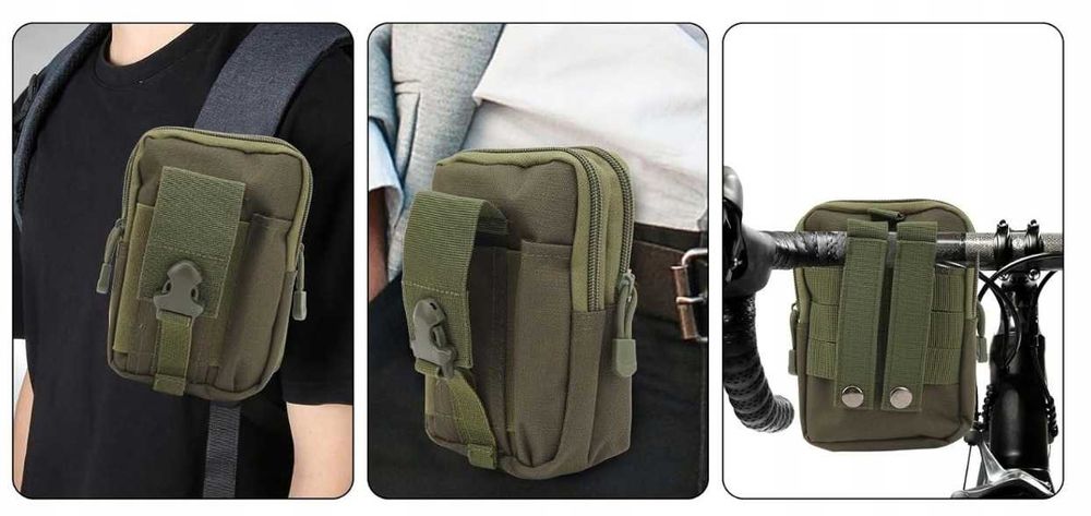 Zestaw Survivalowy Taktyczny Militarny Zestaw Saszetka + Pas