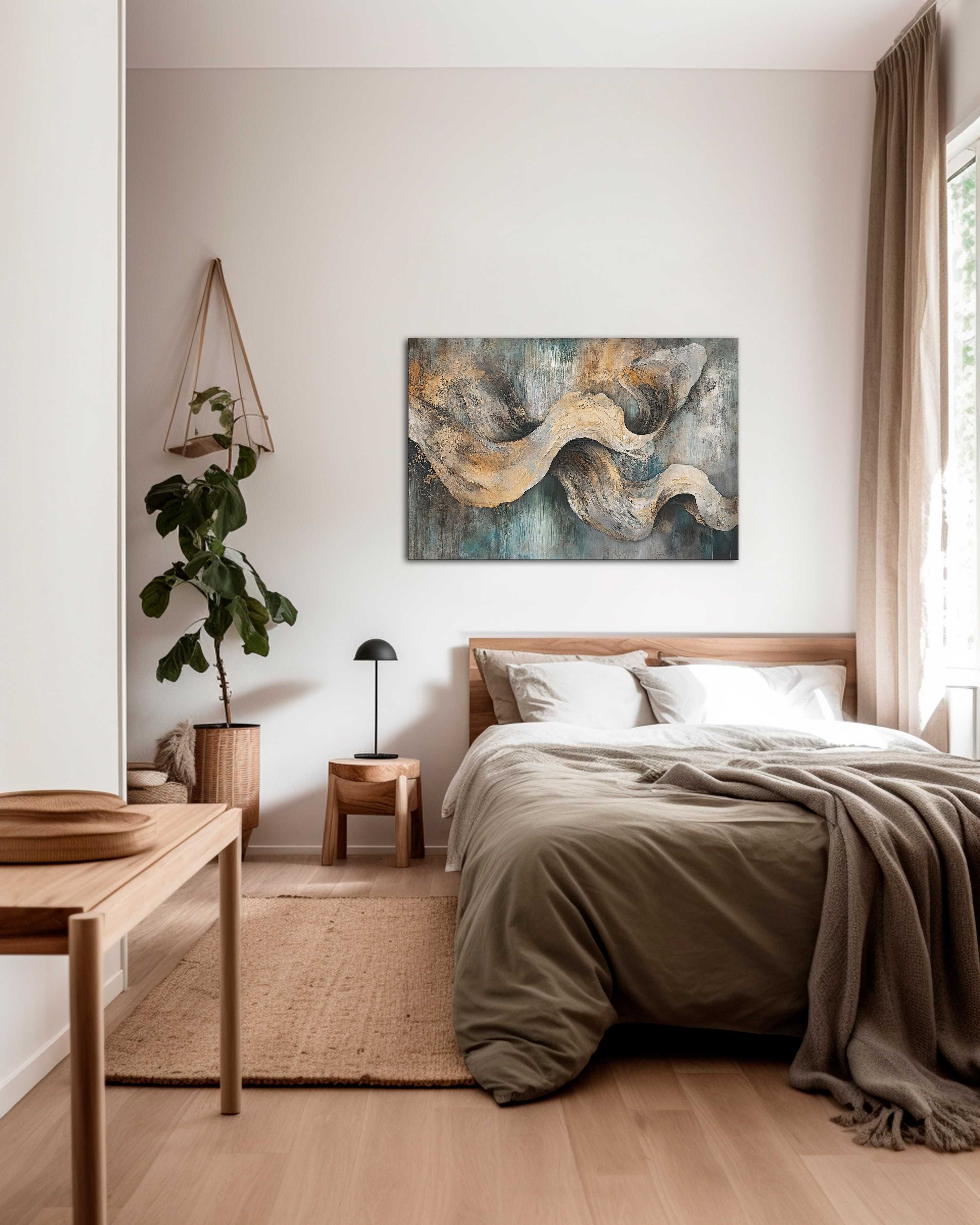 Ruch Materii | Obraz na płótnie premium 150x100 cm | Wabi Sabi 52