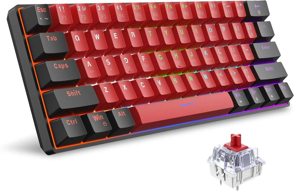 Snpurdiri V900 Przewodowa klawiatura mechaniczna 60% rgb