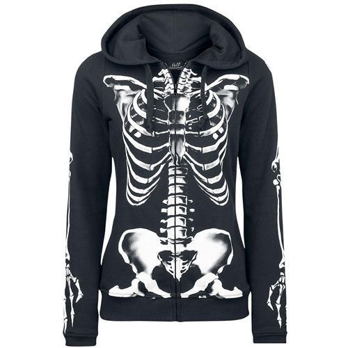 Damska Bluza z Kapturem, Szkielet Kościotrup HALLOWEEN - 3XL