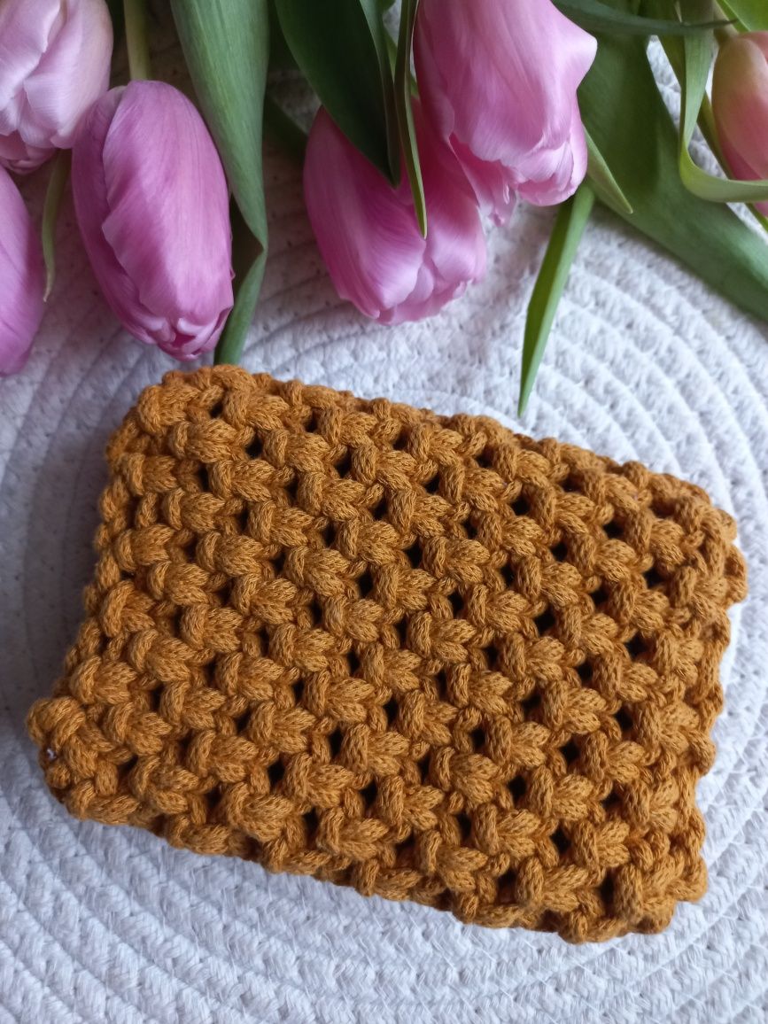 Makramowy portfel mini kosmetyczka