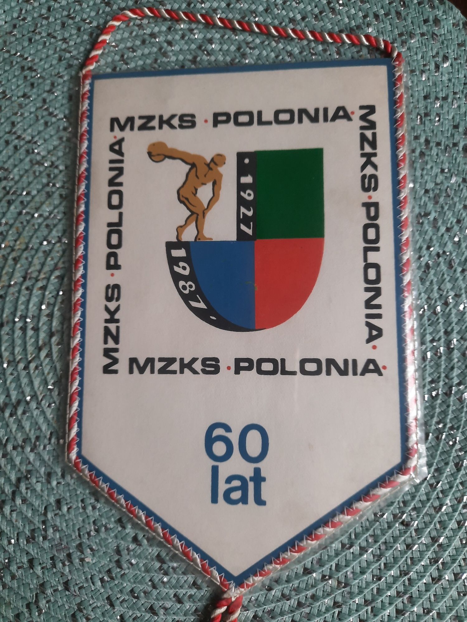 Sprzedam  proporczyk  Polonia - Łaziska Górne, 60lecie