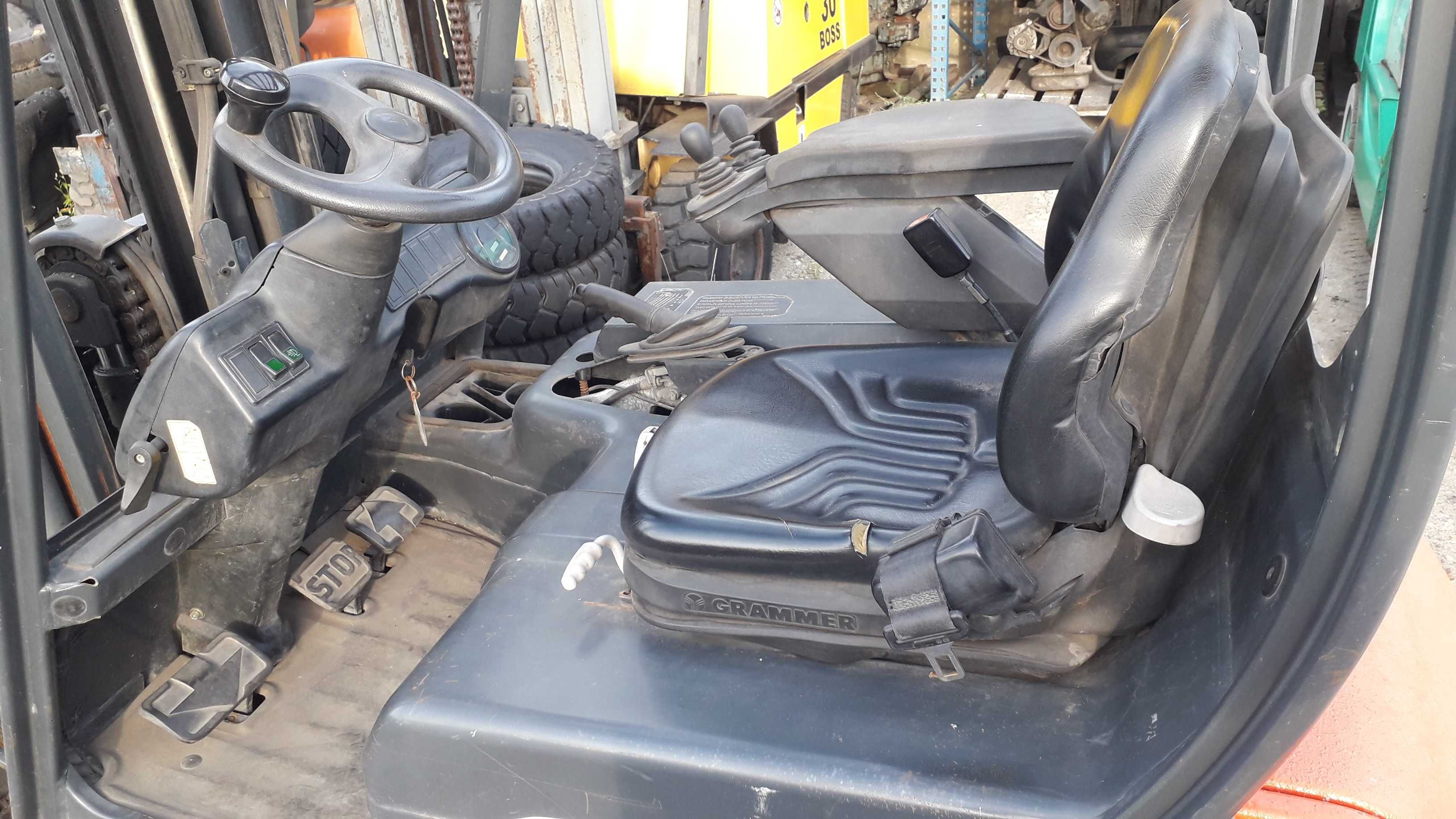 Linde E16P-02 triplex przesuw boczny 2005r wozek widlowy elektryczny