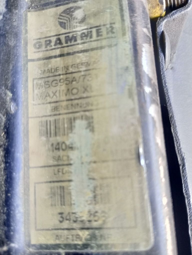 Siedzenie John Deere grammer msg 95 pneumatyczne 12v obrotowe